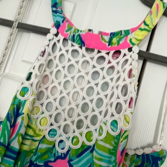 NWT Lilly Pulitzer Kinley Dress,Size 14, Pink Sunset Local Flavor Print - Picture 2 of 6